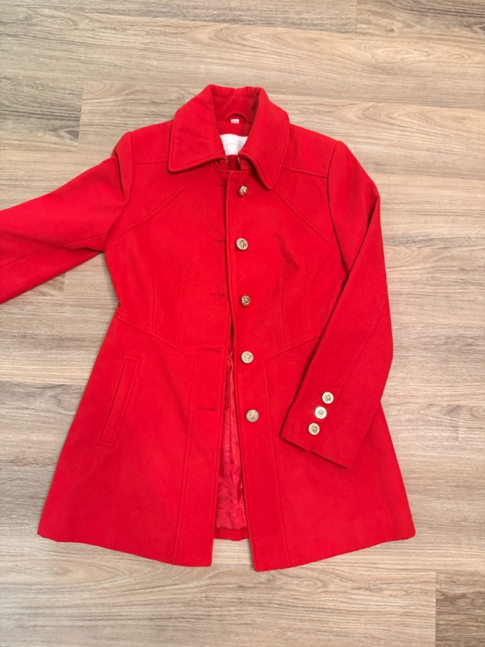 Jessica Simpson Red Pea Coat (M)